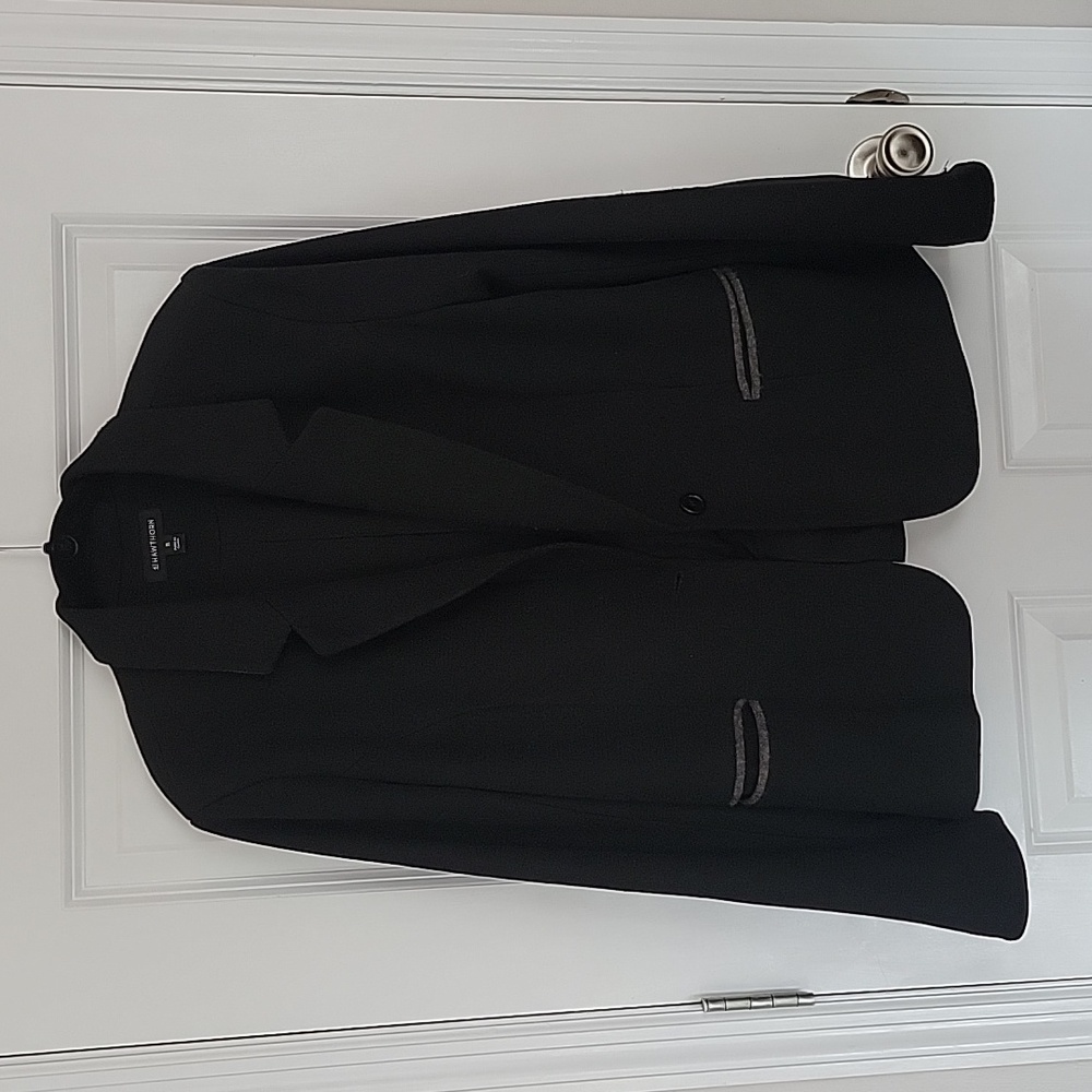41 Hawthorn Corinth Wool Elbow Patch Blazer - Black - size XL